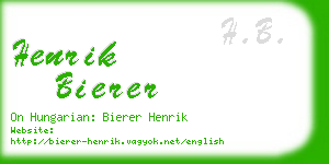 henrik bierer business card